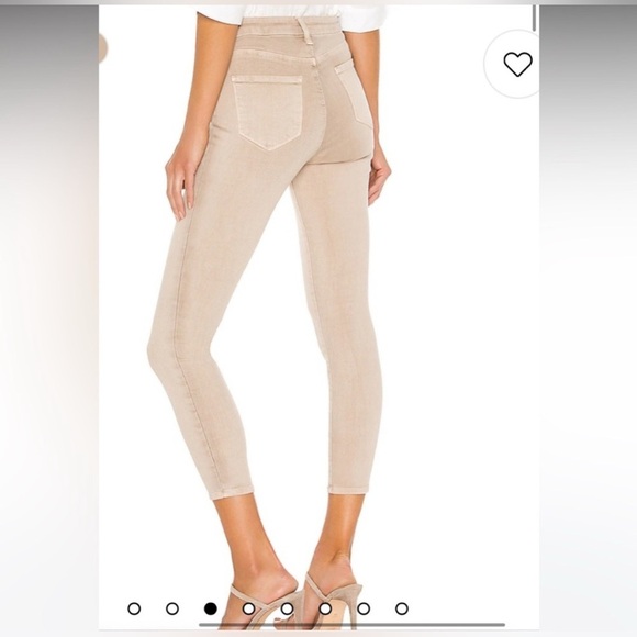 Mother Denim “The Looker” crop soft corduroy pants in ivory / Hopscotch - Picture 3 of 10